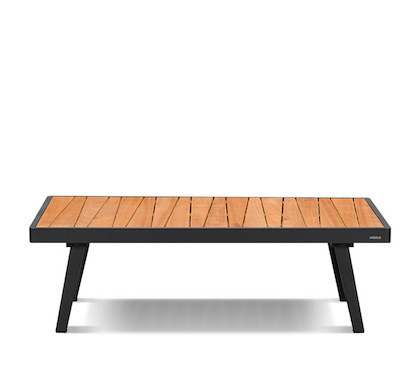 Table basse de jardin Aluminium 110cm x 81 cm Emoti Noire