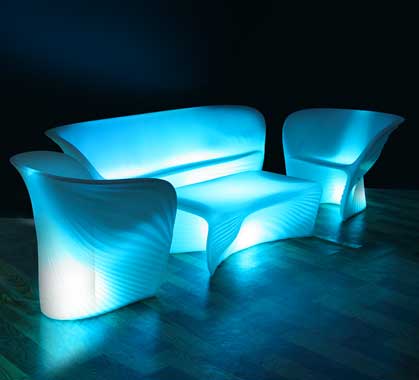 Table Lumineuse LED basse L110 cm Rectangulaire Extérieure Sans Fil