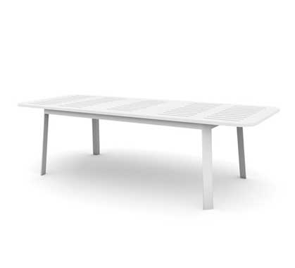 Table de Jardin Extensible Aluminium 200-240 cm Klara Blanc