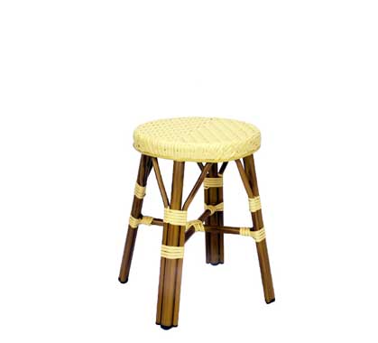 Tabouret Bas Extérieur Aluminium Beige H46 cm