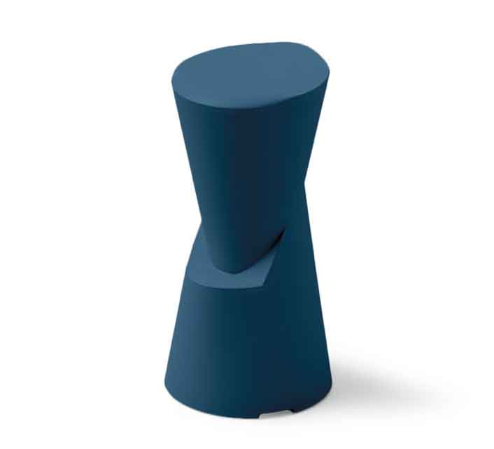 Tabouret de Bar Haut de Gamme H75cm Dot Bleu Pétrole