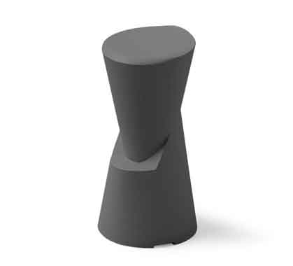 Tabouret de Bar Haut de Gamme H75cm Gris Anthracite