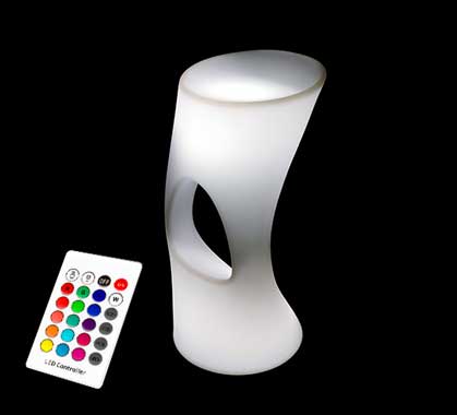 Tabouret de Bar Lumineux H84cm LED Multicolore Sans Fil