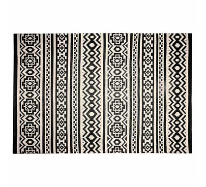 Tapis d'extérieur Haut de Gamme Cas 240x170cm Noir Ivoire