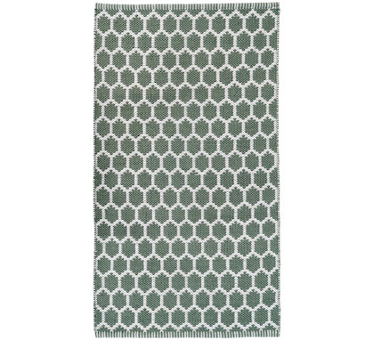 Tapis d'extérieur Narbonne 80x150cm vert et blanc