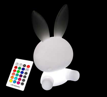 Lampe de Chevet Veilleuse Enfant Lapin LED 40 cm Rechargeable
