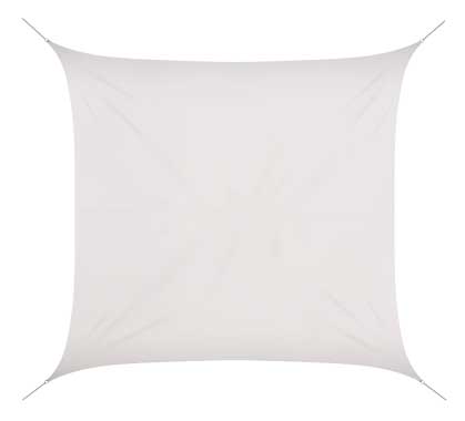 Voile D'ombrage 4x4 m Blanc Glacier 180g/m2