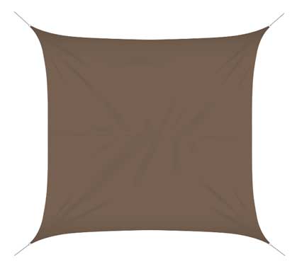 Voile D'ombrage 4x4 m Taupe 180g/m2
