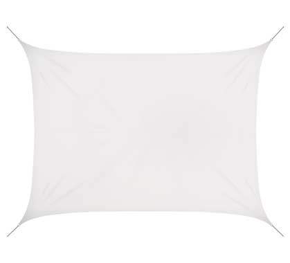 Voile D'ombrage Rectangulaire 4,5x3,5 m Blanc Glacier 180g/m2