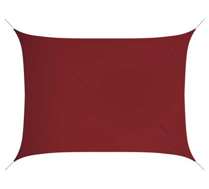 Voile D'ombrage Rectangulaire 6x4 m Bordeaux 180g/m2