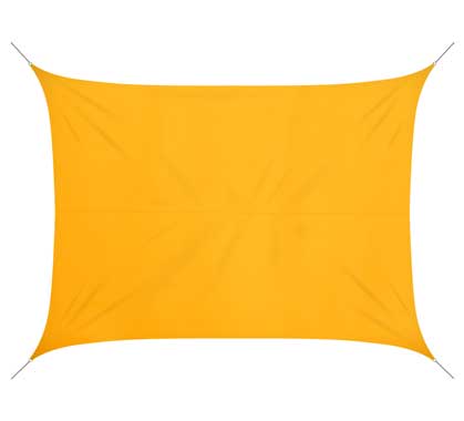 Voile D'ombrage Rectangulaire 6x4 m Jaune 160g/m2