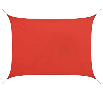 Voile D'ombrage Rectangulaire 5x4 m Rouge Brique 180g/m2