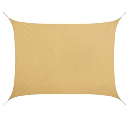 Voile D'ombrage Rectangulaire 6x4 m Sable 280g/m2