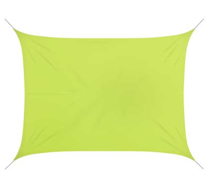 Voile D'ombrage Rectangulaire 4,5x3,5 m Vert Anis 180g/m2