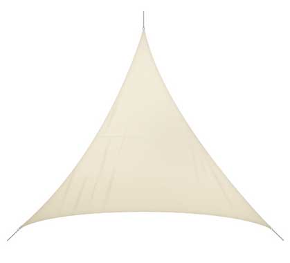 Voile D'ombrage Triangulaire élastique 3x3x3 m Beige 150g/m2