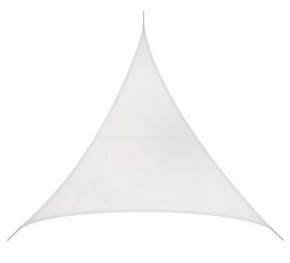Voile D'ombrage Triangulaire 4x4x4 m Blanc Glacier 180g/m2
