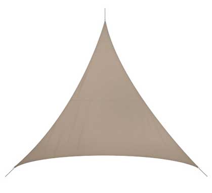 Voile D'ombrage Triangulaire élastique 3x3x3 m Taupe 150g/m2
